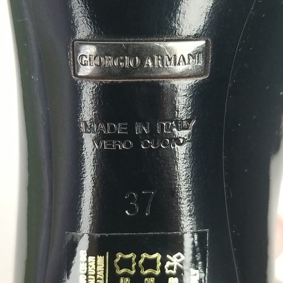 Giorgio Armani Black Block Heels Pumps size 37 - Picture 9 of 11